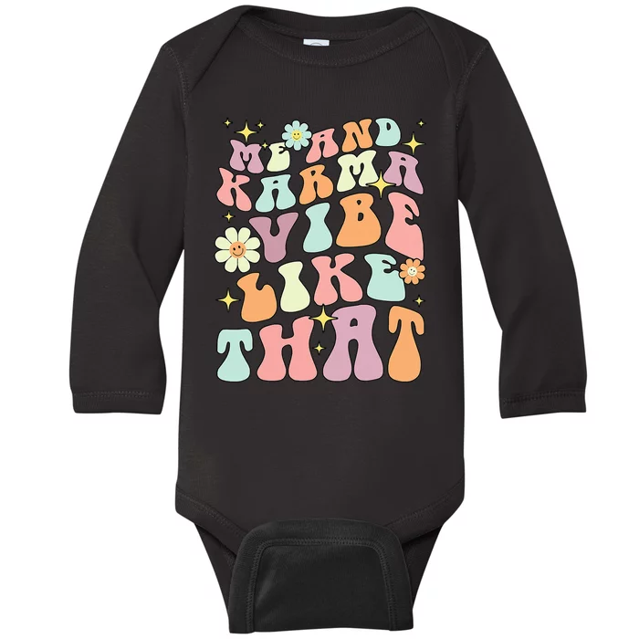 Karma Vibes Groovy Connection Baby Long Sleeve Bodysuit