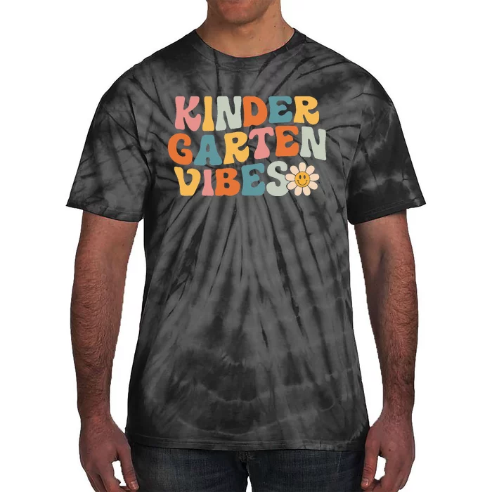 Kindergarten Vibes - Kinder Crew Retro First Day of School Tie-Dye T-Shirt