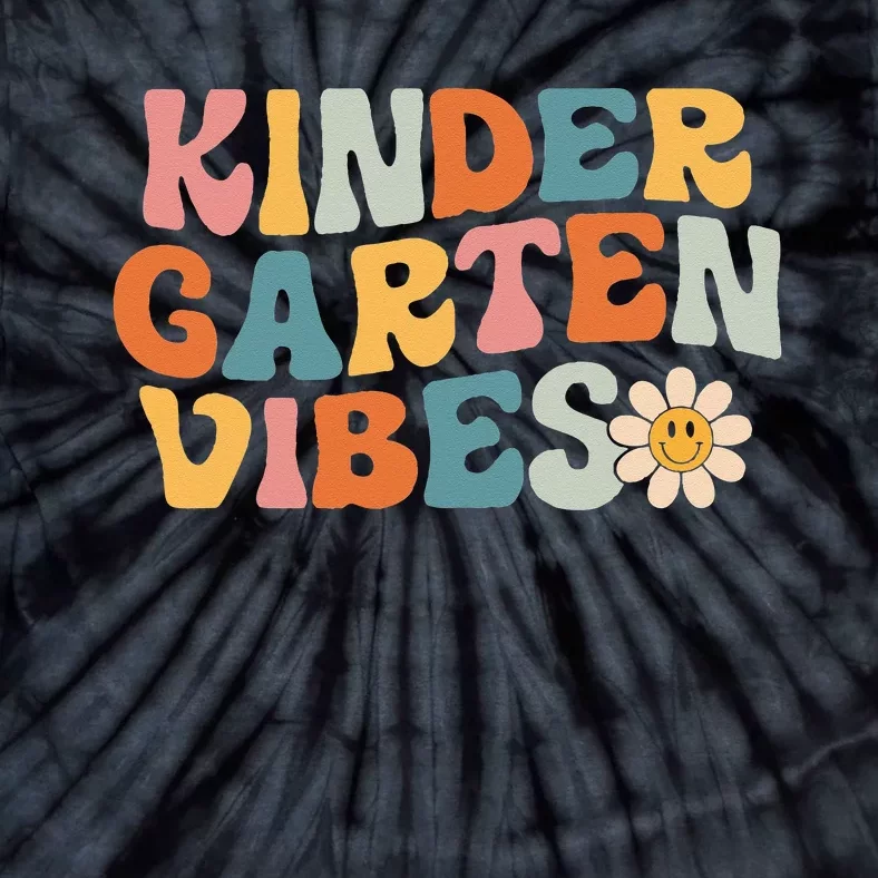 Kindergarten Vibes - Kinder Crew Retro First Day of School Tie-Dye T-Shirt