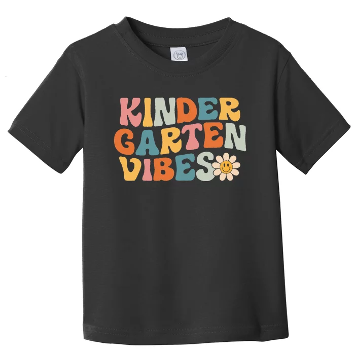 Kindergarten Vibes - Kinder Crew Retro First Day of School Toddler T-Shirt