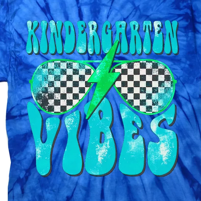 Kindergarten Vibes Kinder Crew Retro First Day Of School Tie-Dye T-Shirt