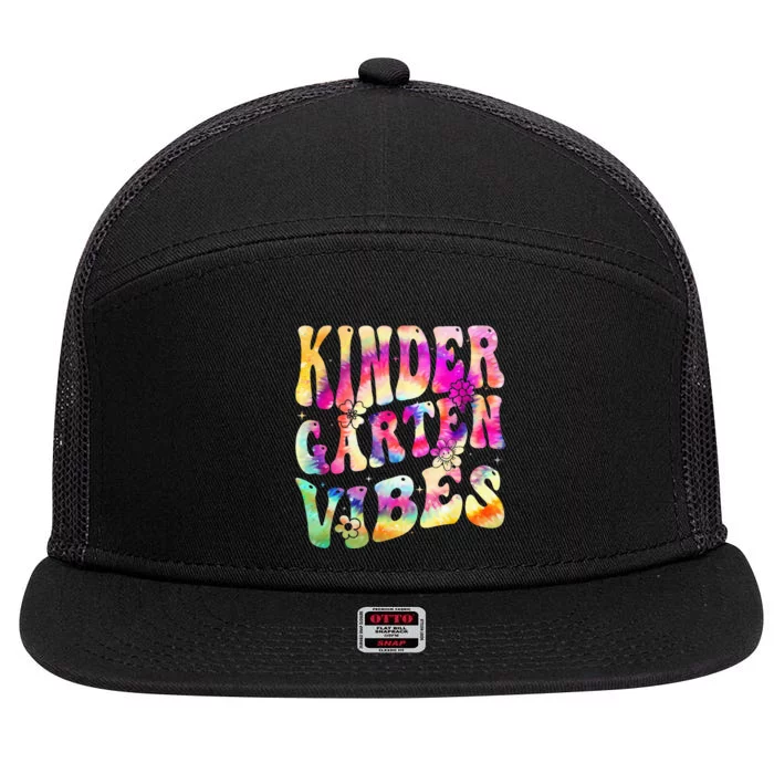 Kindergarten Vibes Kindergarten Team Back To School 7 Panel Mesh Trucker Snapback Hat