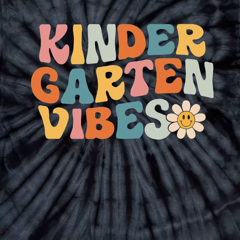 Kindergarten Vibes Kinder Crew Retro First Day of School Tie-Dye T-Shirt