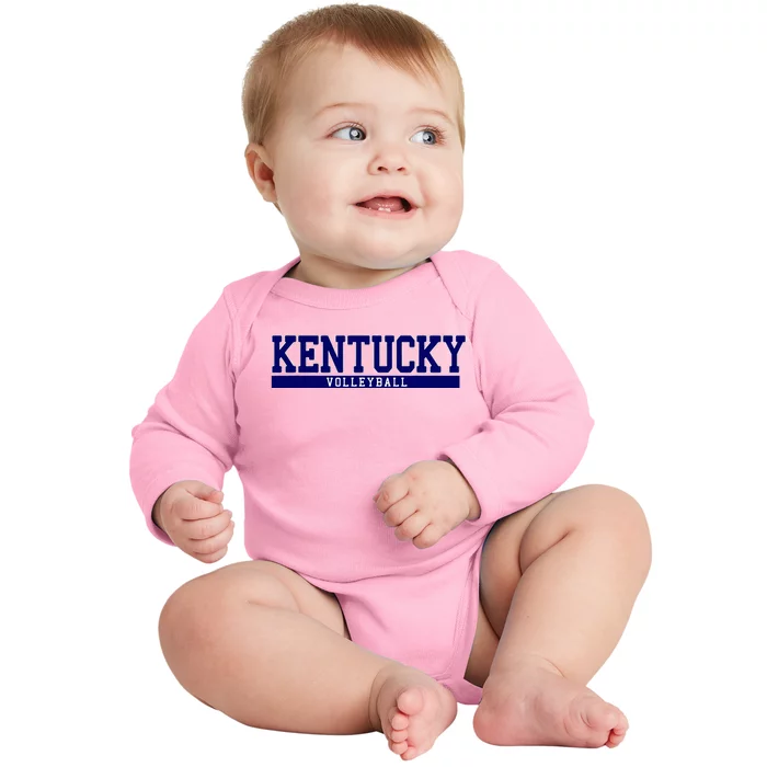 Kentucky Volleyball Baby Long Sleeve Bodysuit