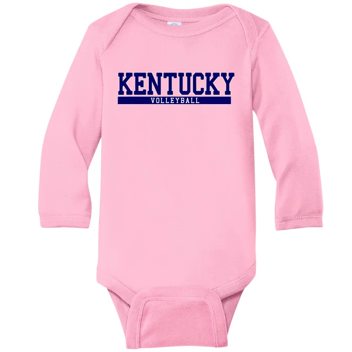 Kentucky Volleyball Baby Long Sleeve Bodysuit