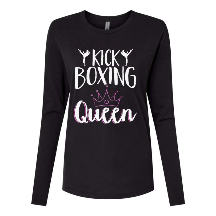 Kickboxing Vintage Kickboxing Queen Womens Cotton Relaxed Long Sleeve T-Shirt