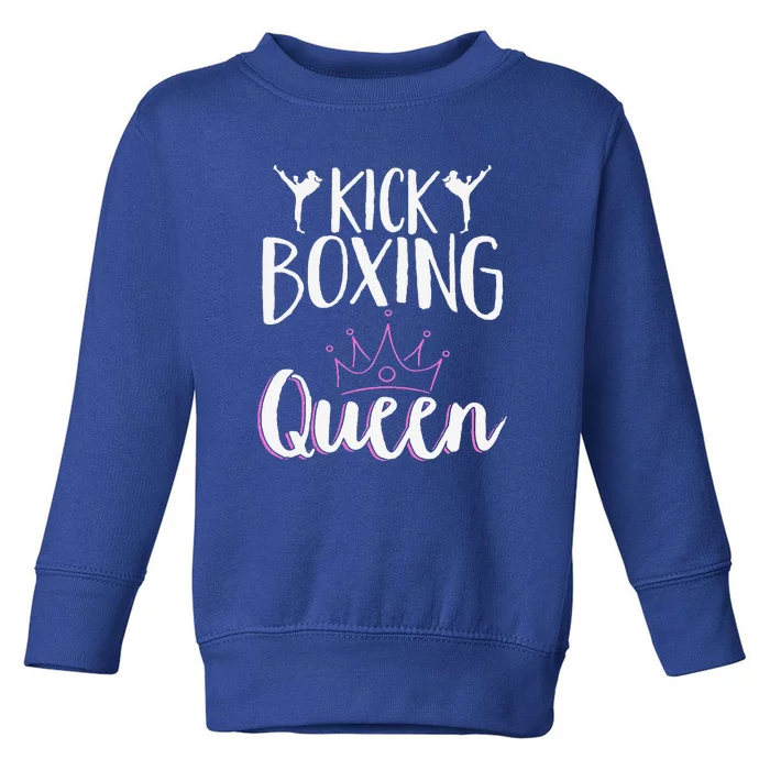 Kickboxing Vintage Kickboxing Queen Toddler Sweatshirt