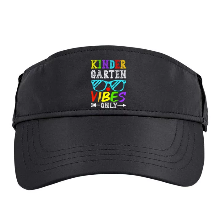 Kindergarten Vibes Only Back To School Cool Kids Teacher Adult Drive Performance Visor