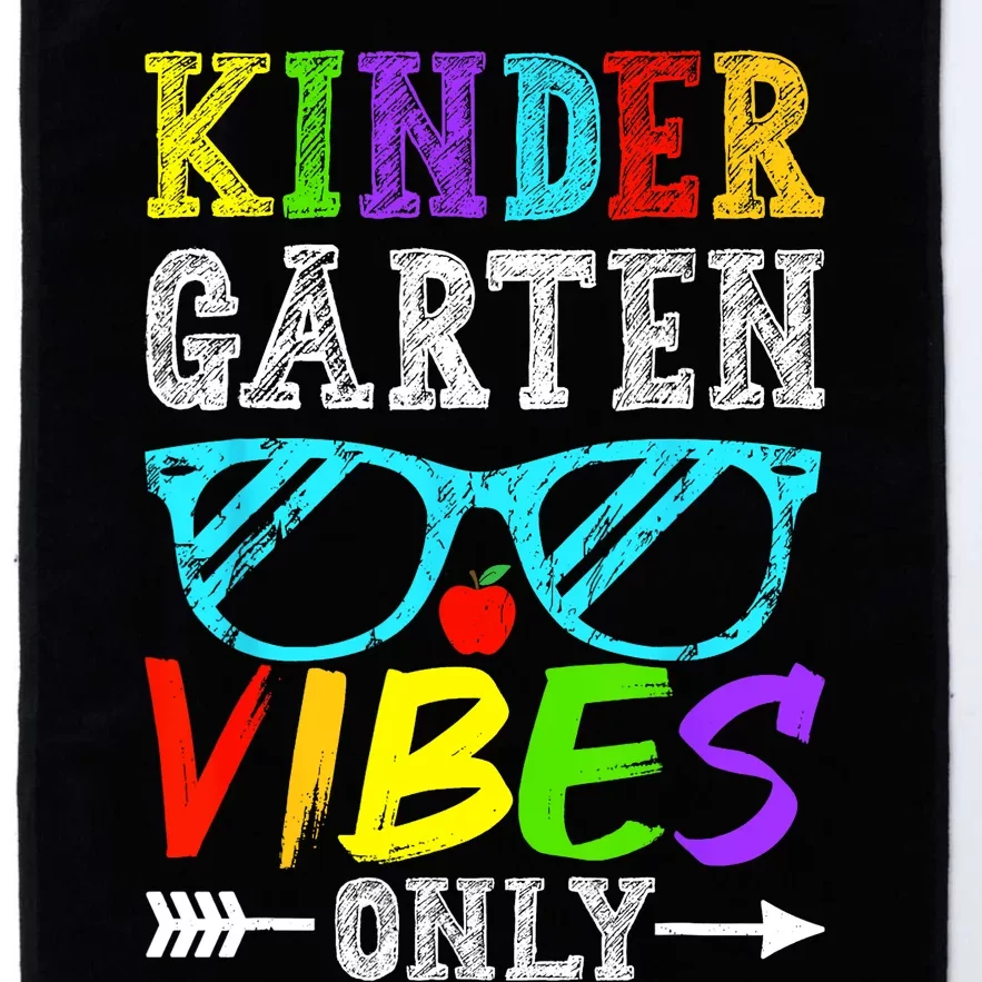 Kindergarten Vibes Only Back To School Cool Kids Teacher Platinum Collection Golf Towel