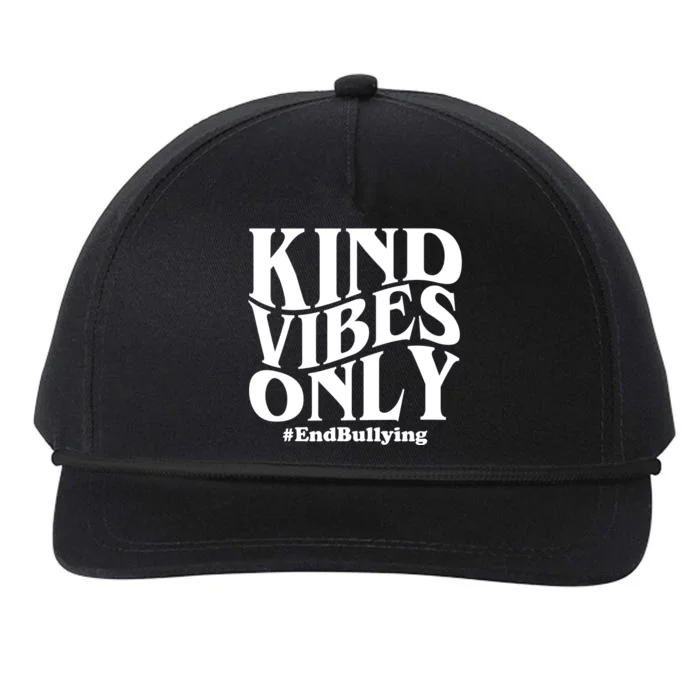 Kind Vibes Only End Bullying Snapback Five-Panel Rope Hat