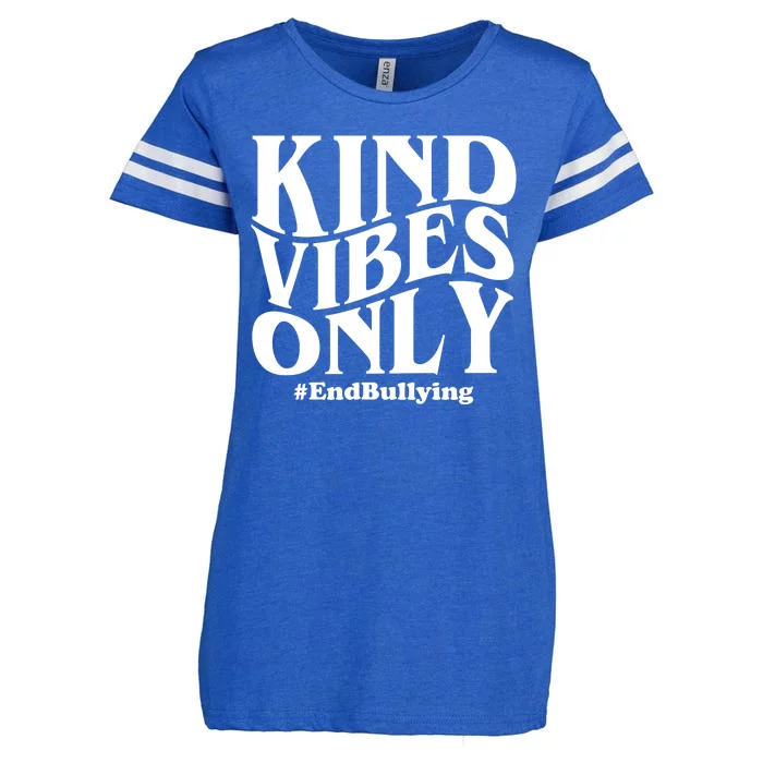 Kind Vibes Only End Bullying Enza Ladies Jersey Football T-Shirt