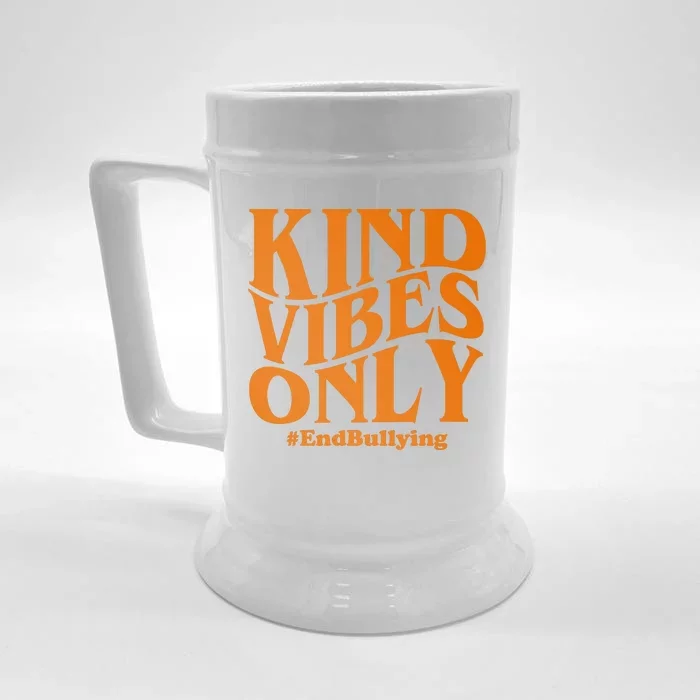 Kind Vibes Only End Bullying Front & Back Beer Stein