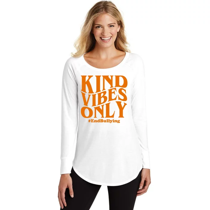 Kind Vibes Only End Bullying Women's Perfect Tri Tunic Long Sleeve Shirt