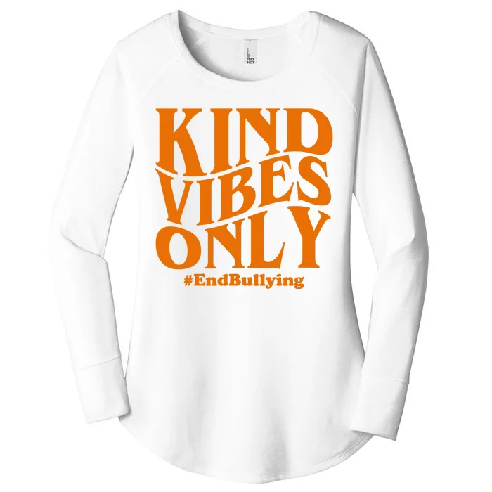 Kind Vibes Only End Bullying Women's Perfect Tri Tunic Long Sleeve Shirt