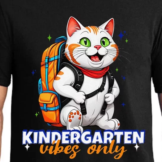 Kindergarten Vibes Only Cute Cat Back To School First Pajama Set