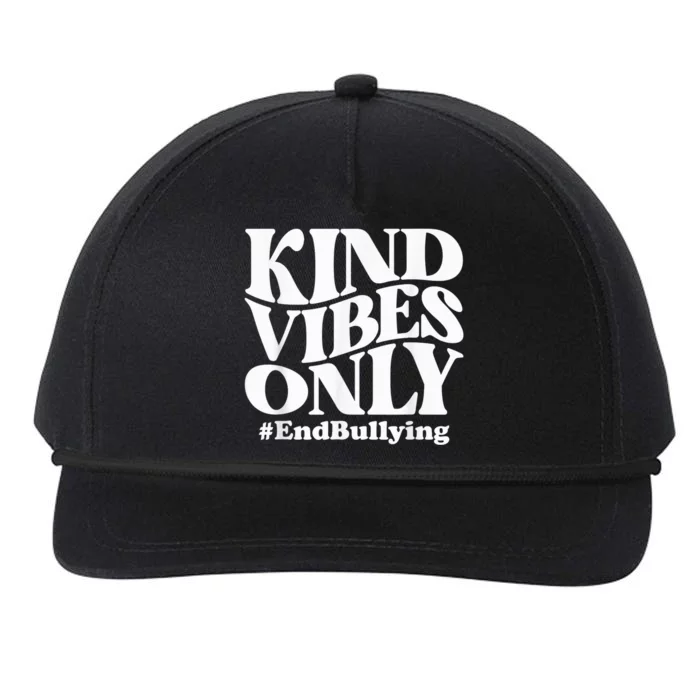 Kind Vibes Only Unity Day Orange Anti Bullying Awareness Snapback Five-Panel Rope Hat