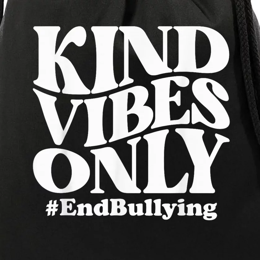 Kind Vibes Only Unity Day Orange Anti Bullying Awareness Drawstring Bag