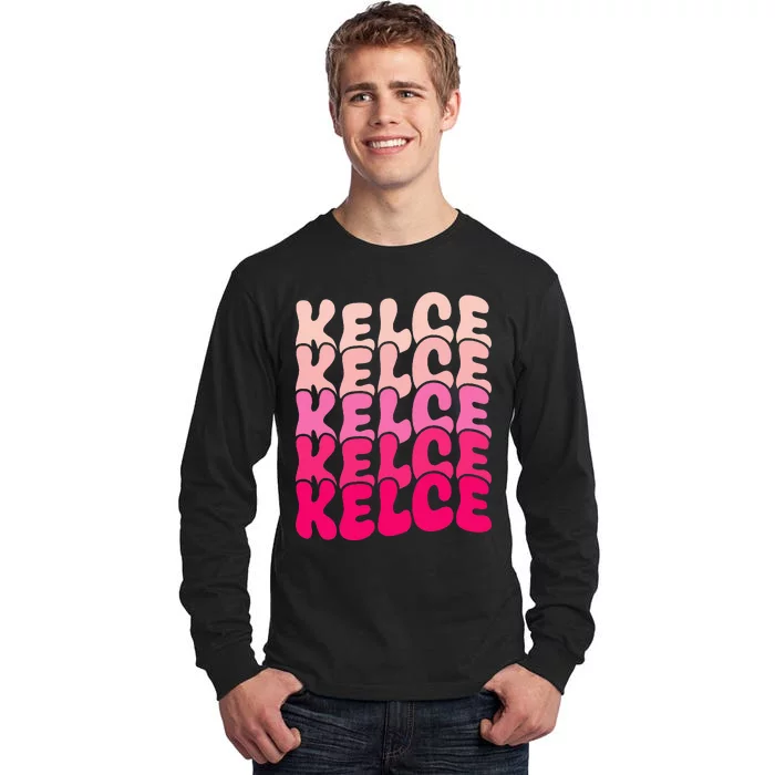 K.elce Vintage Personalized name I Love Kelce Tall Long Sleeve T-Shirt