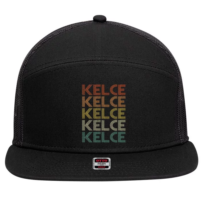 Kelce Vintage Retro 7 Panel Mesh Trucker Snapback Hat