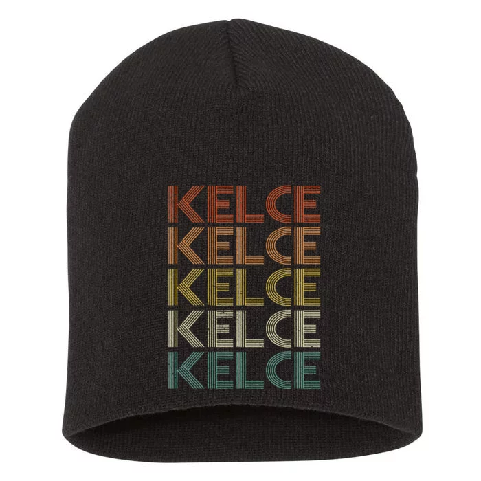 Kelce Vintage Retro Short Acrylic Beanie