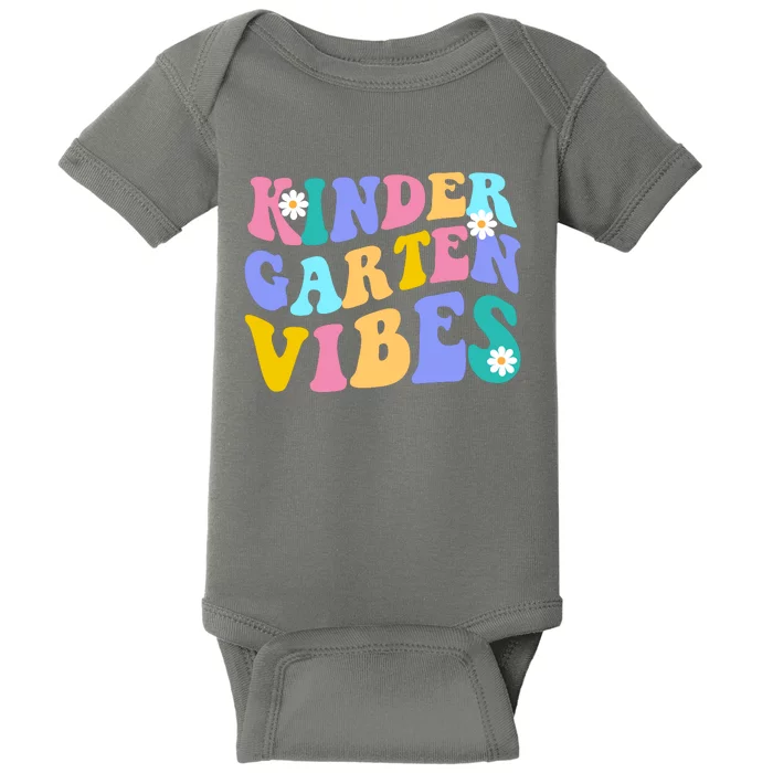 Kindergarten Vibes Retro Colorful Baby Bodysuit