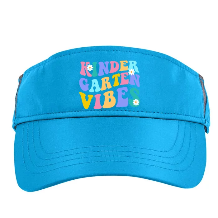 Kindergarten Vibes Retro Colorful Adult Drive Performance Visor