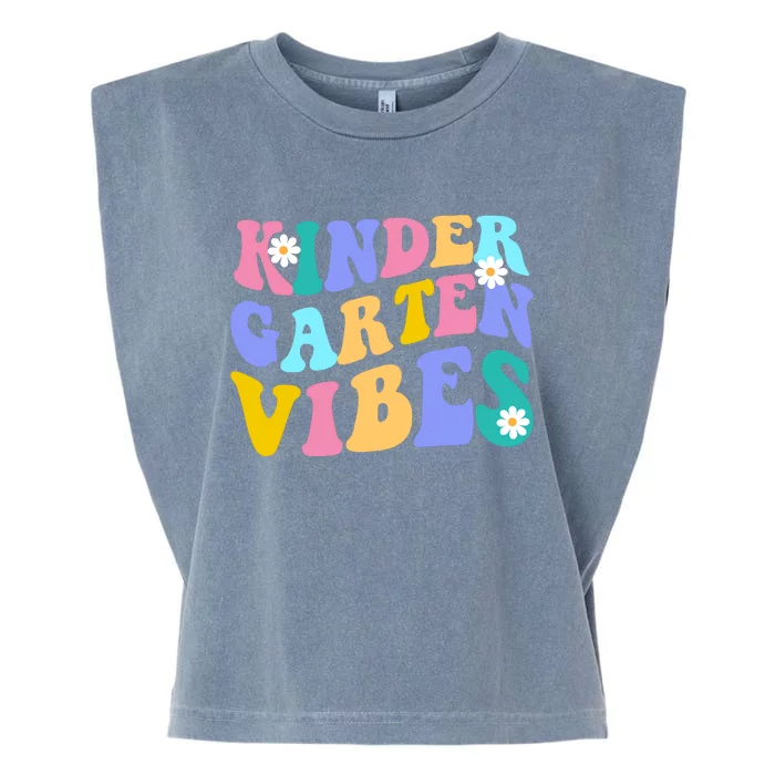 Kindergarten Vibes Retro Colorful Garment-Dyed Women's Muscle Tee