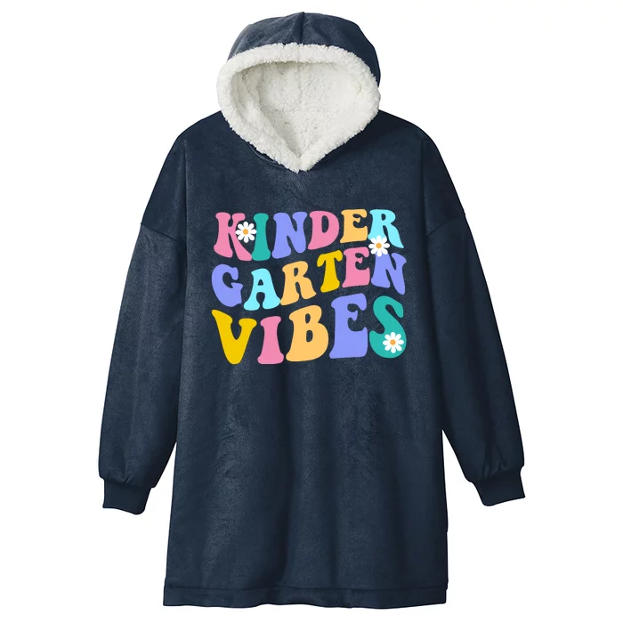 Kindergarten Vibes Retro Colorful Hooded Wearable Blanket