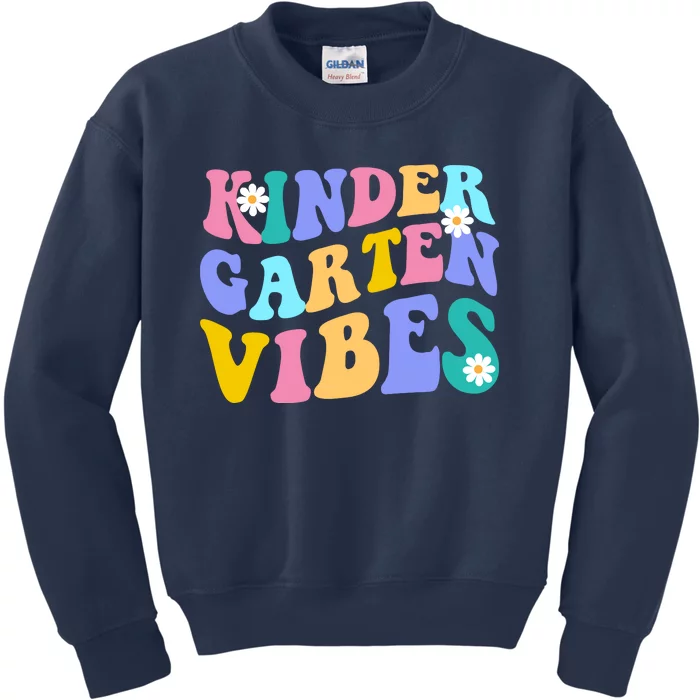 Kindergarten Vibes Retro Colorful Kids Sweatshirt