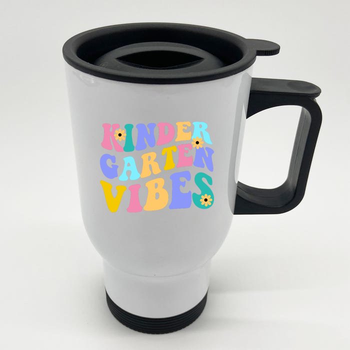 Kindergarten Vibes Retro Colorful Front & Back Stainless Steel Travel Mug