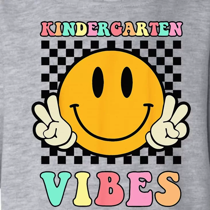 Kindergarten Vibes Retro Smile Back to School Teacher Toddler Hoodie