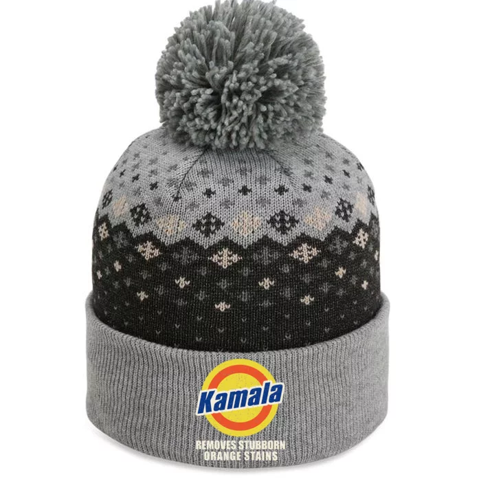 Kamala Vote Remove Stubborn Orange Stains Harris Funny Vote The Baniff Cuffed Pom Beanie