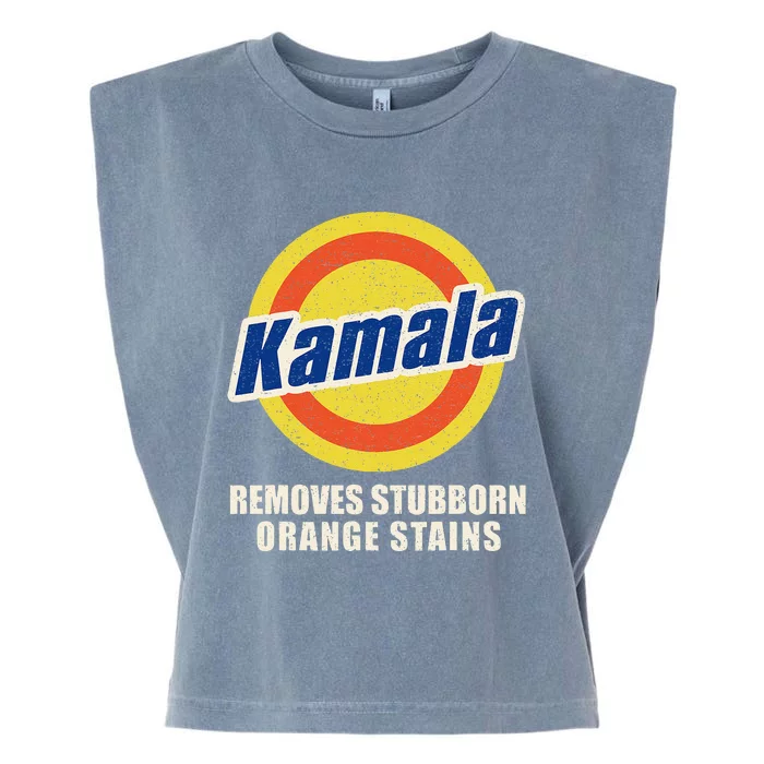 Kamala Vote Remove Stubborn Orange Stains Harris Funny Vote Garment-Dyed Women's Muscle Tee