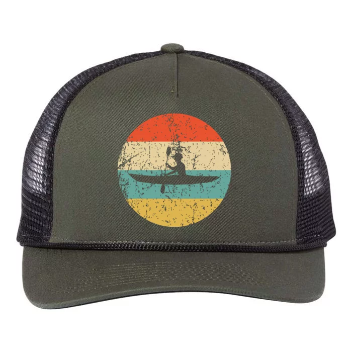 Kayaking Vintage Retro Kayak Retro Rope Trucker Hat Cap