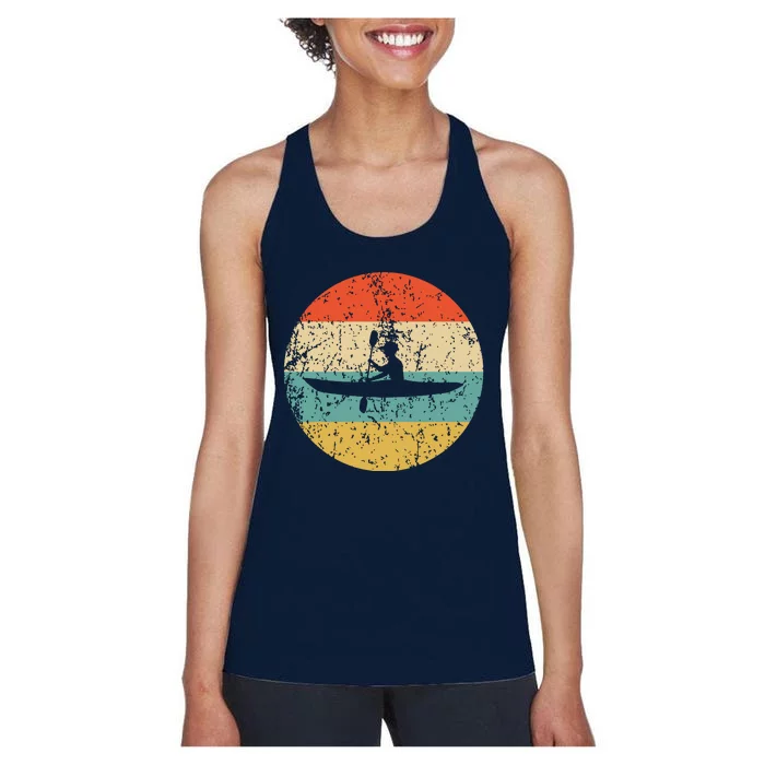 Kayaking Vintage Retro Kayak Women's Racerback Tank