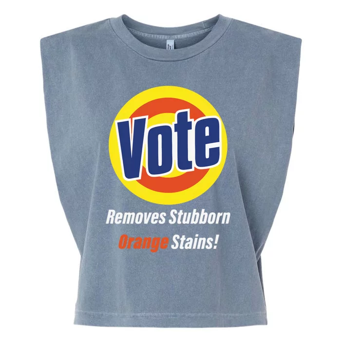 Kamala Vote Remove Stubborn Orange Stains Harris Funny Vote Gift Garment-Dyed Women's Muscle Tee