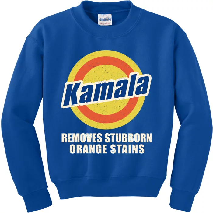 Kamala Vote Remove Stubborn Orange Stains Harris Funny Vote Meaningful Gift Kids Sweatshirt