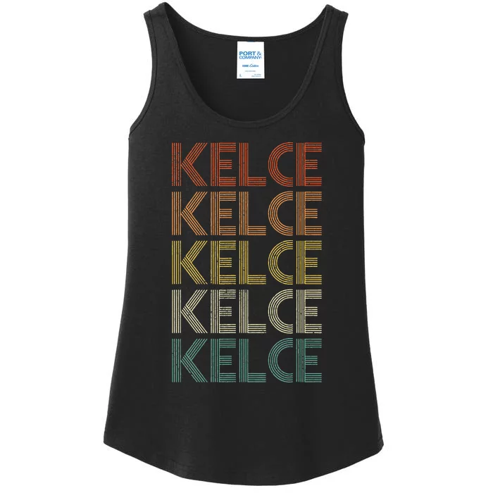 Kelce Vintage Retro names style Ladies Essential Tank