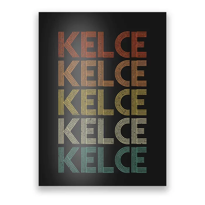 Kelce Vintage Retro names style Poster