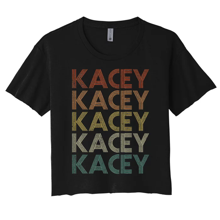 Kacey Vintage Retro Women's Crop Top Tee