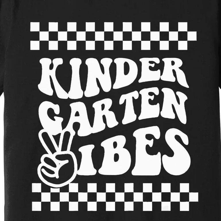 Kindergarten Vibes Retro Back to School Kinder Premium T-Shirt