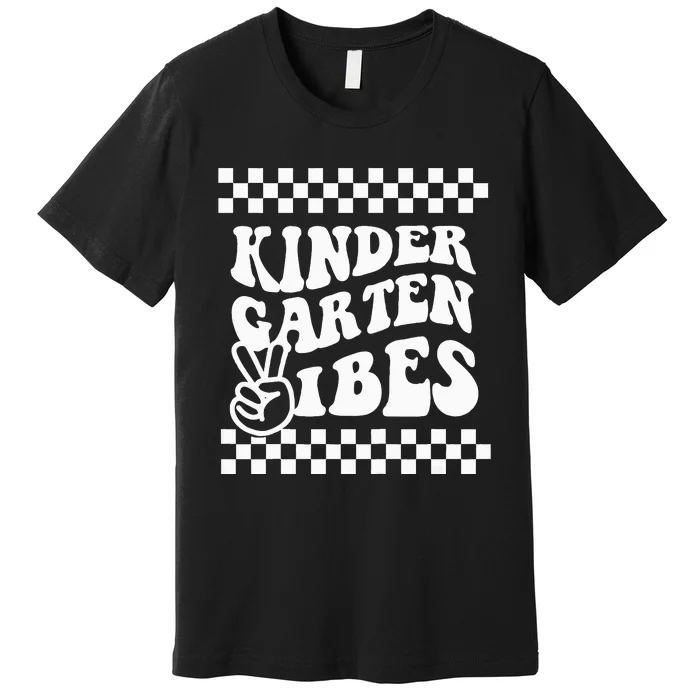 Kindergarten Vibes Retro Back to School Kinder Premium T-Shirt