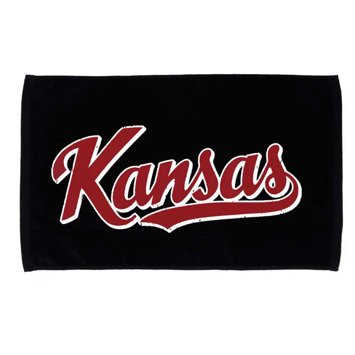 Kansas Vintage Sports Design Retro Script Microfiber Hand Towel