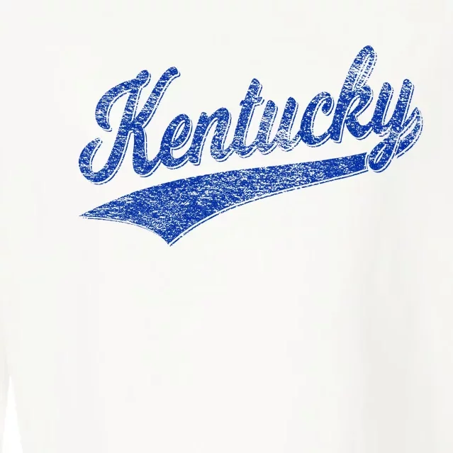 Kentucky Varsity Script Classic Sports Jersey Style Cropped Pullover Crew