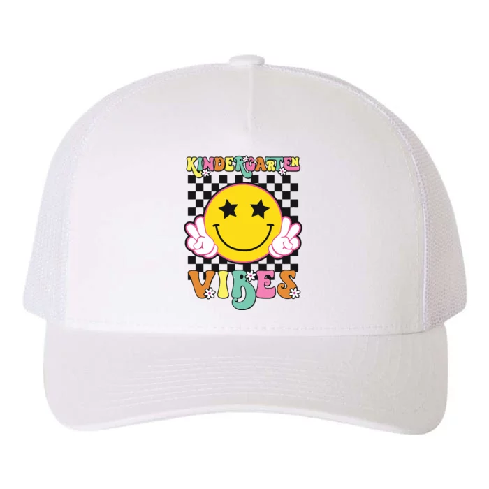 Kindergarten Vibes Smile Face Back To School Kinder Girl Yupoong Adult 5-Panel Trucker Hat