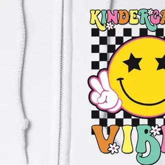 Kindergarten Vibes Smile Face Back To School Kinder Girl Full Zip Hoodie