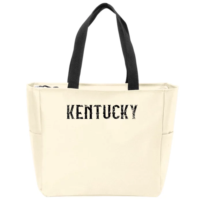 Kentucky Vintage Script KY Apparel Zip Tote Bag