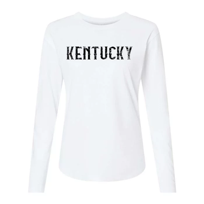 Kentucky Vintage Script KY Apparel Womens Cotton Relaxed Long Sleeve T-Shirt