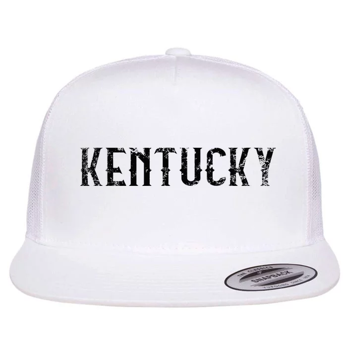 Kentucky Vintage Script KY Apparel Flat Bill Trucker Hat