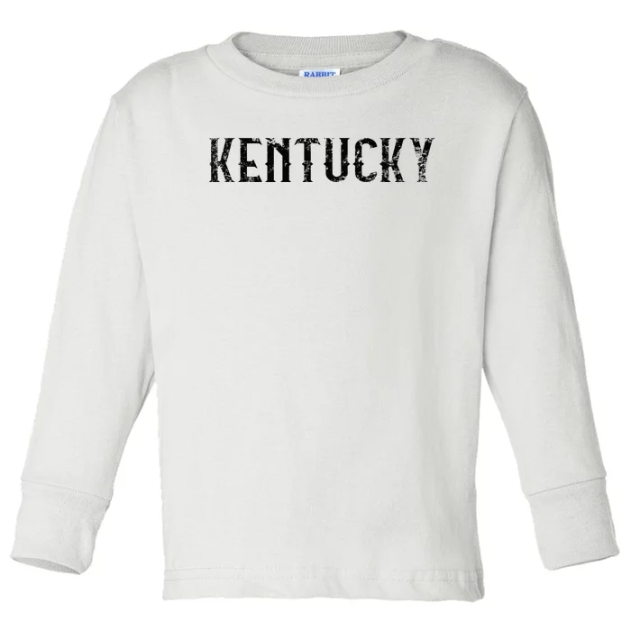 Kentucky Vintage Script KY Apparel Toddler Long Sleeve Shirt